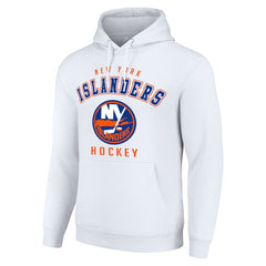 New York Islanders Starter Logo Pullover Hoodie White