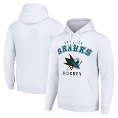 San Jose Sharks Starter Logo Pullover Hoodie White