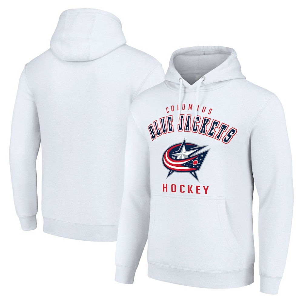 Columbus Blue Jackets Starter Logo Pullover Hoodie White