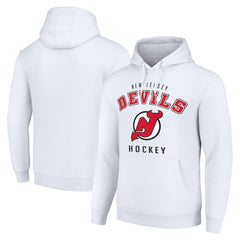 New Jersey Devils Starter Logo Pullover Hoodie White