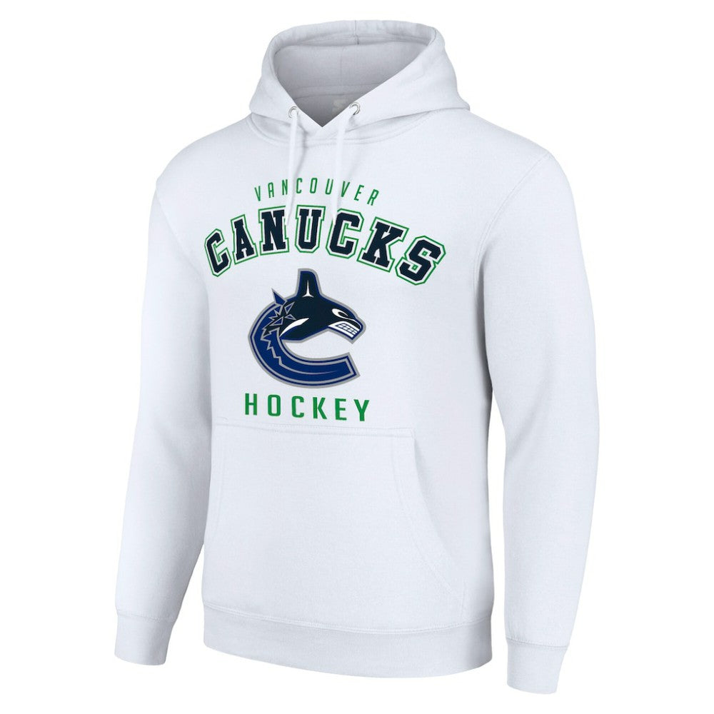 Vancouver Canucks Starter Logo Pullover Hoodie White