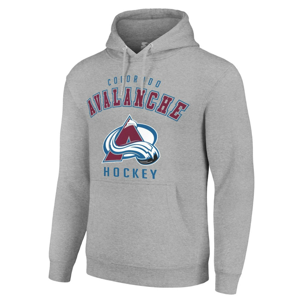 Colorado Avalanche Starter Logo Pullover Hoodie Heather Gray