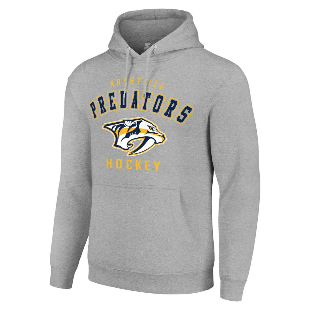 Nashville Predators Starter Logo Pullover Hoodie Heather Gray