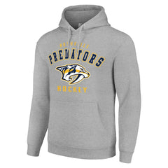 Nashville Predators Starter Logo Pullover Hoodie Heather Gray