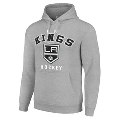 Los Angeles Kings Starter Logo Pullover Hoodie Heather Gray