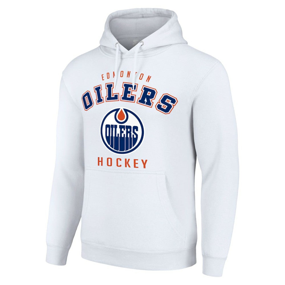 Edmonton Oilers Starter Logo Pullover Hoodie White