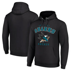 San Jose Sharks Starter Logo Pullover Hoodie Black