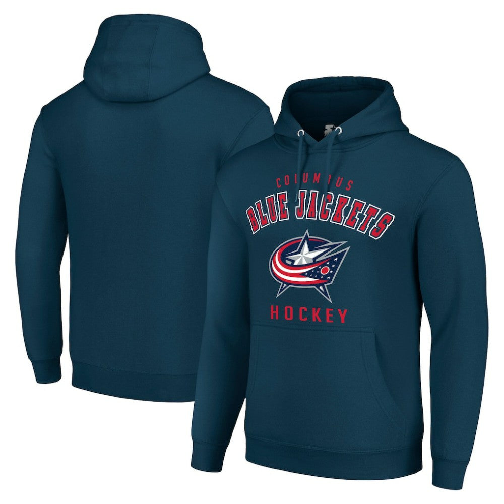 Columbus Blue Jackets Starter Logo Pullover Hoodie Navy