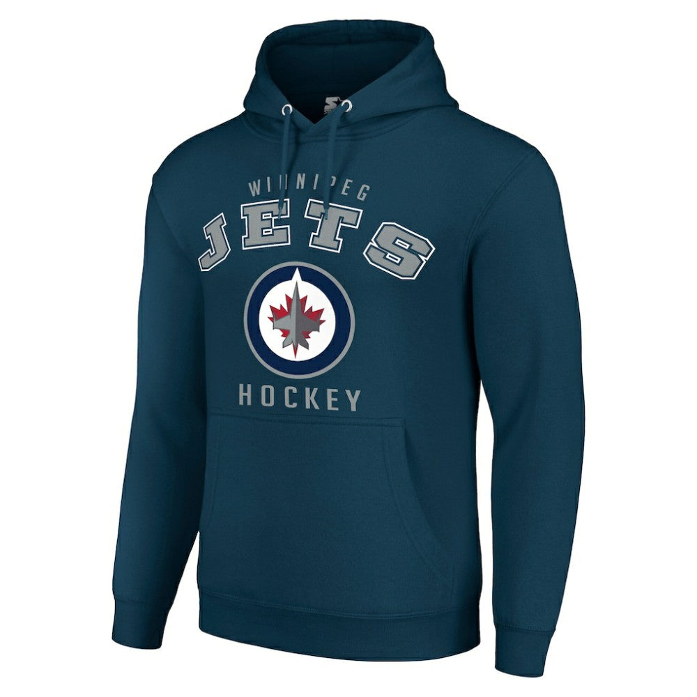 Winnipeg Jets Starter Logo Pullover Hoodie Navy