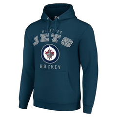 Winnipeg Jets Starter Logo Pullover Hoodie Navy