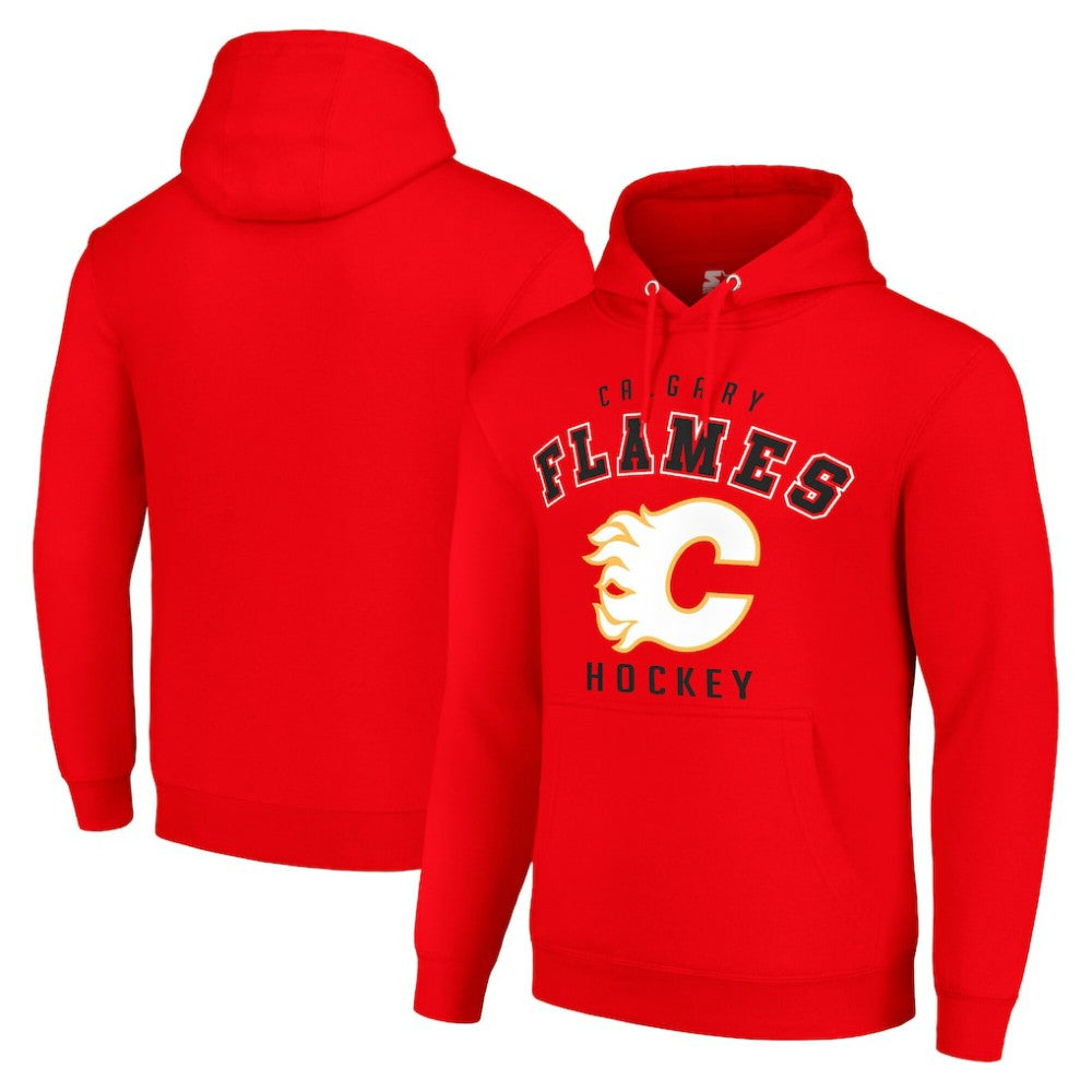Calgary Flames Starter Logo Pullover Hoodie Red