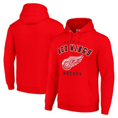 Detroit Red Wings Starter Logo Pullover Hoodie Red