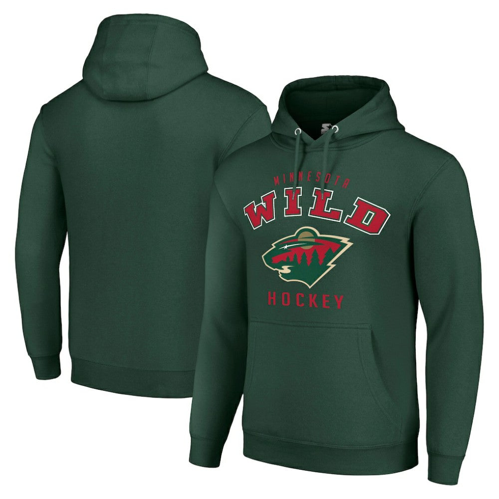 Minnesota Wild Starter Logo Pullover Hoodie Green