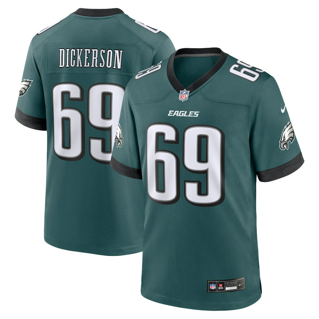 Landon Dickerson Philadelphia Eagles Team Game Jersey - Midnight Green