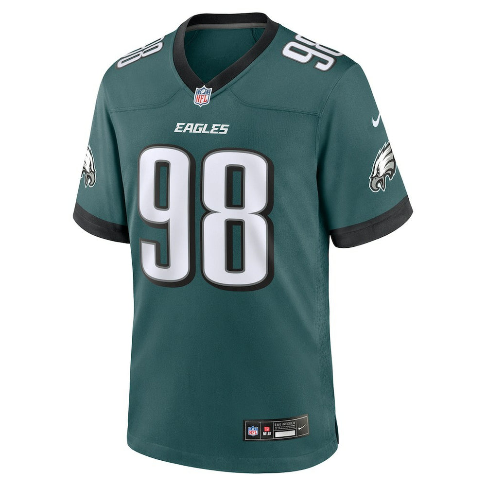 Jalen Carter Philadelphia Eagles Team Game Jersey - Midnight Green