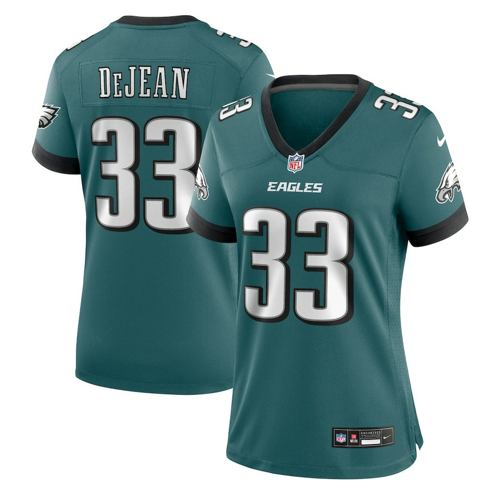 Cooper DeJean Philadelphia Eagles Women's Team Game Jersey - Midnight Green