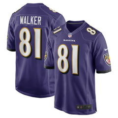 Devontez Walker Baltimore Ravens Team Game Jersey - Purple