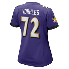 Andrew Vorhees Baltimore Ravens Women's Game Jersey - Purple