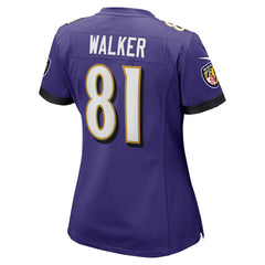 Devontez Walker Baltimore Ravens Women's Game Jersey - Purple