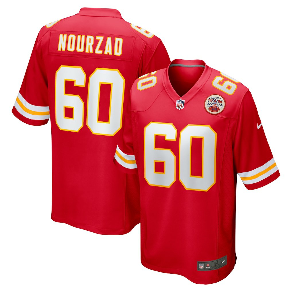 Hunter Nourzad Kansas City Chiefs Game Jersey - Red