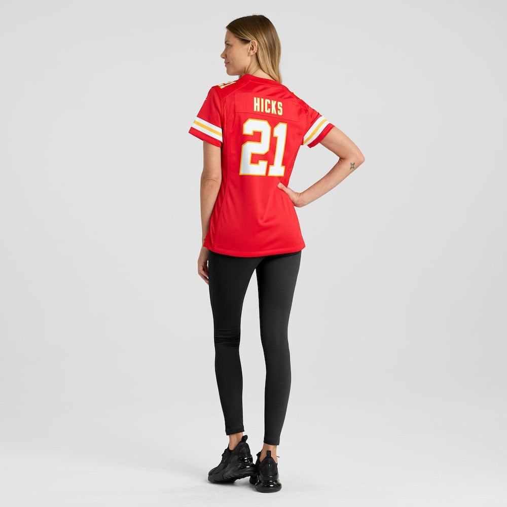 Jaden Hicks Kansas City Chiefs Women's Game Jersey - Red