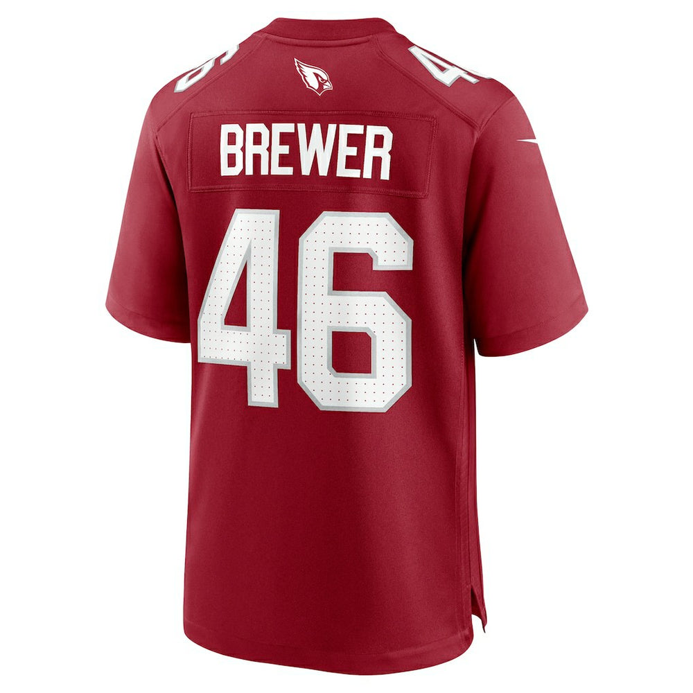 Aaron Brewer Arizona Cardinals Team Game Jersey - Cardinal