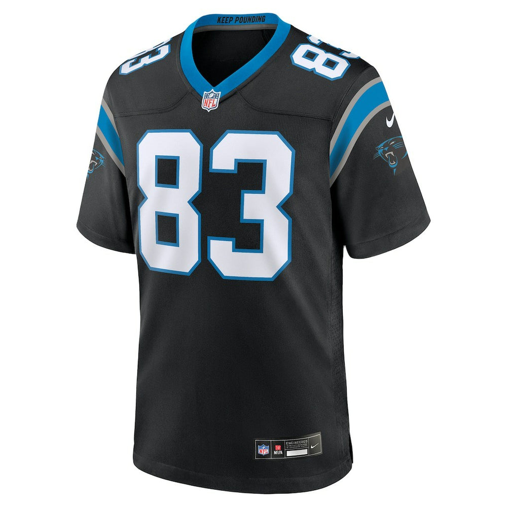 David Moore Carolina Panthers Game Jersey - Black