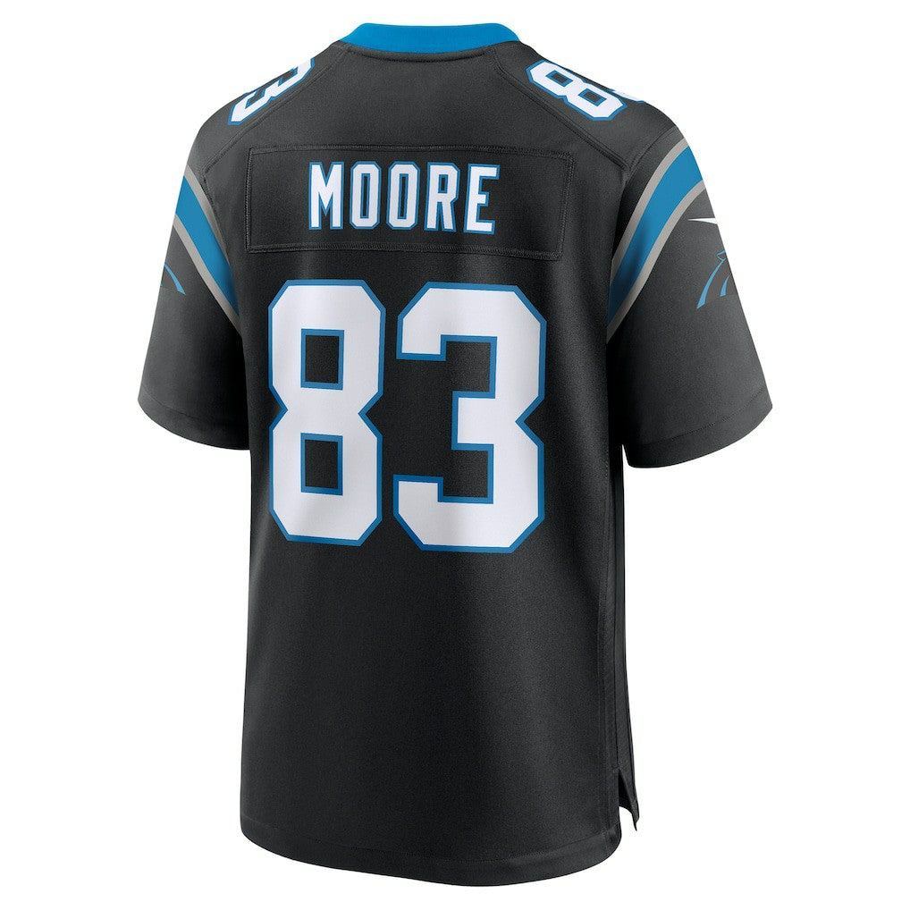 David Moore Carolina Panthers Game Jersey - Black