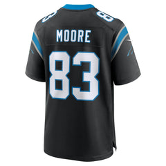 David Moore Carolina Panthers Game Jersey - Black