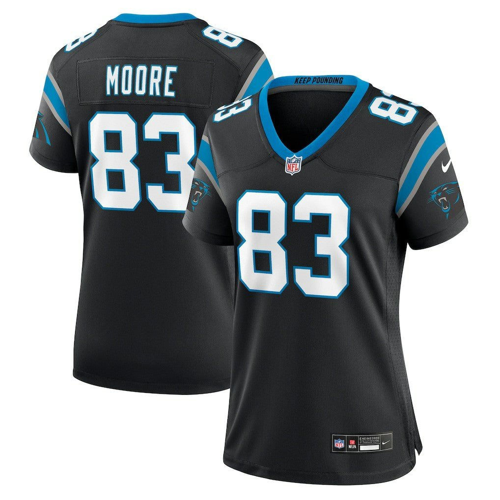 David Moore Carolina Panthers Women's Game Jersey - Black
