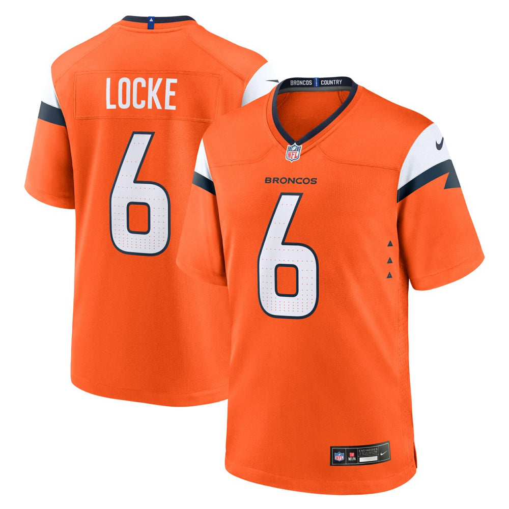 P.J. Locke Denver Broncos Team Game Jersey - Orange