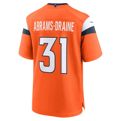 Kris Abrams-Draine Denver Broncos Team Game Jersey - Orange