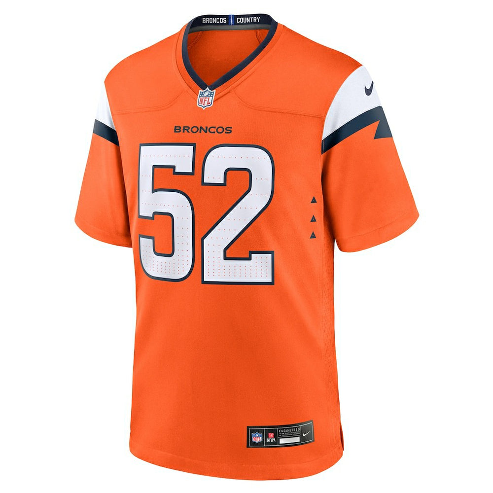Jonah Elliss Denver Broncos Team Game Jersey - Orange
