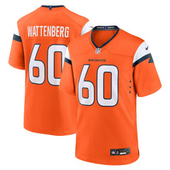 Luke Wattenberg Denver Broncos Team Game Jersey - Orange