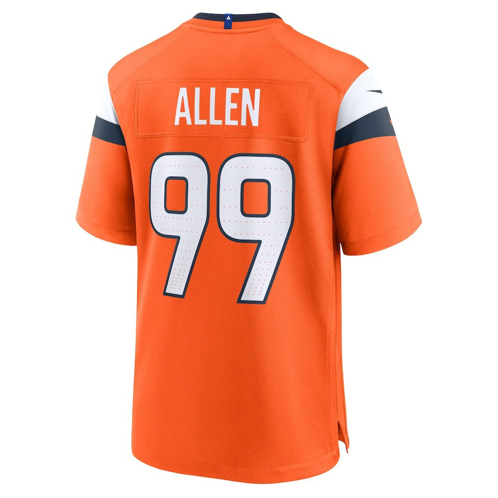 Zach Allen Denver Broncos Team Game Jersey - Orange