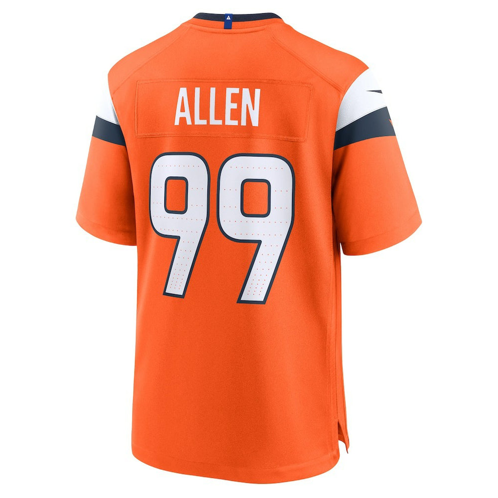 Zach Allen Denver Broncos Team Game Jersey - Orange