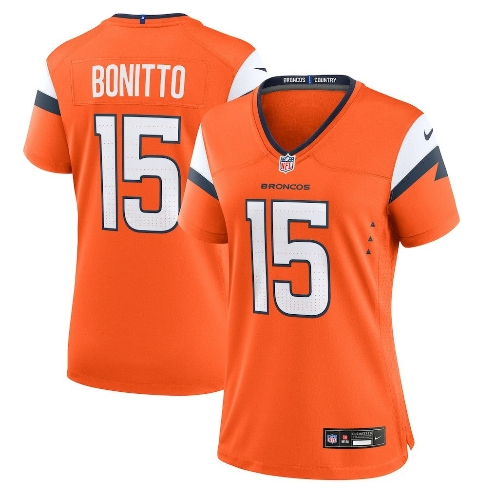 Nik Bonitto Denver Broncos Women's Team Game Jersey - Orange