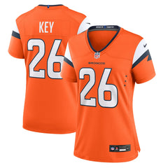 Devon Key Denver Broncos Women's Team Game Jersey - Orange