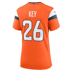 Devon Key Denver Broncos Women's Team Game Jersey - Orange