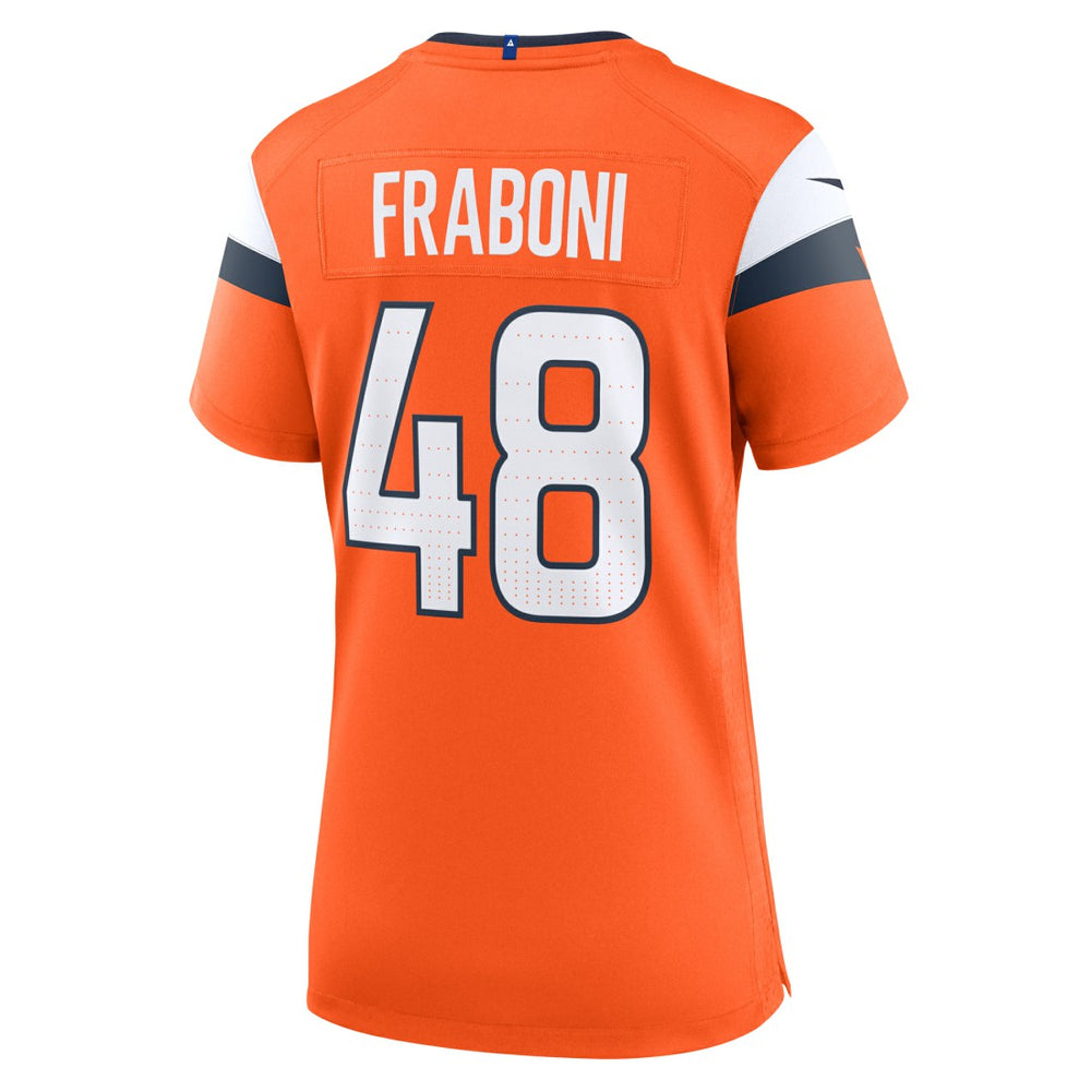 Mitchell Fraboni Denver Broncos Women's Team Game Jersey - Orange