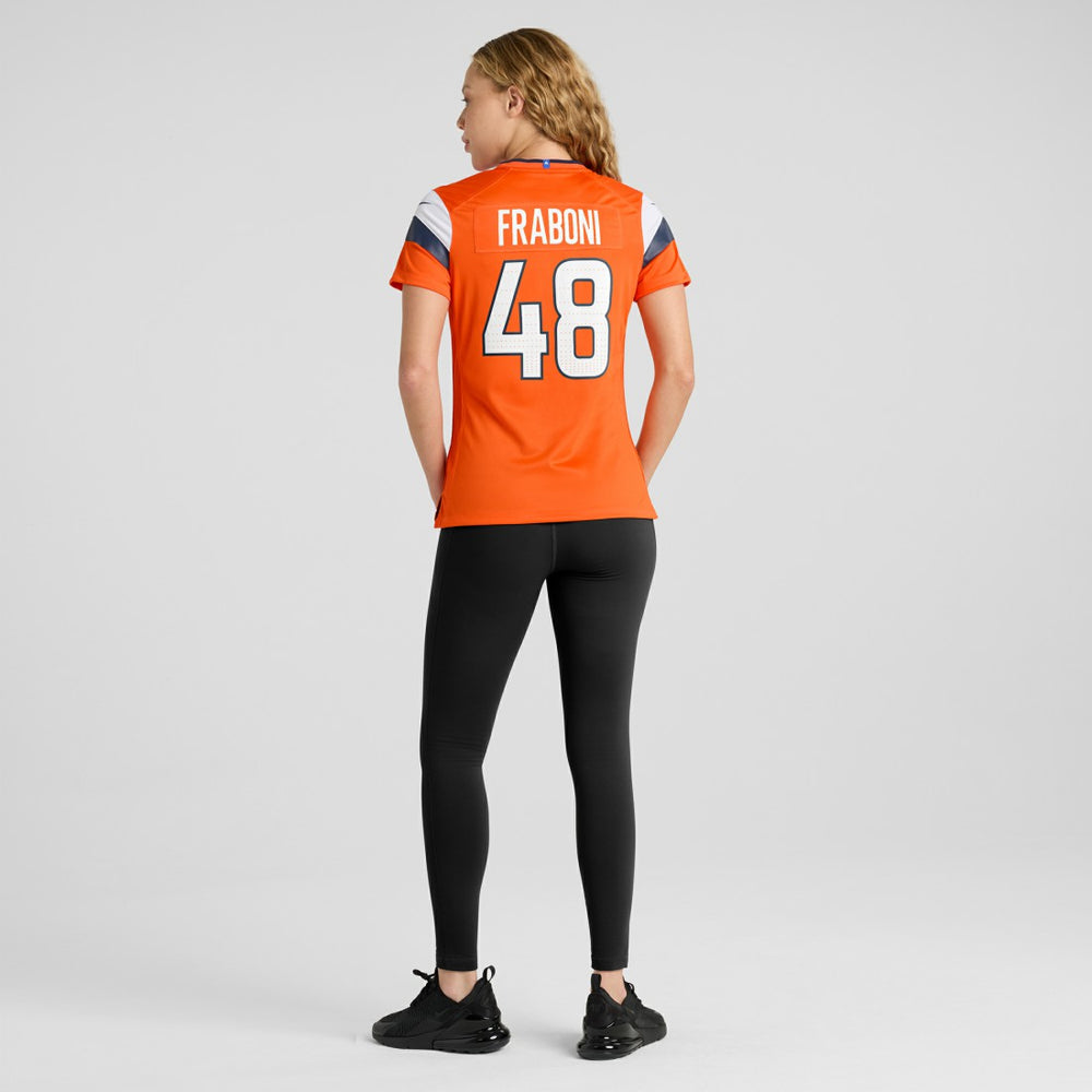 Mitchell Fraboni Denver Broncos Women's Team Game Jersey - Orange