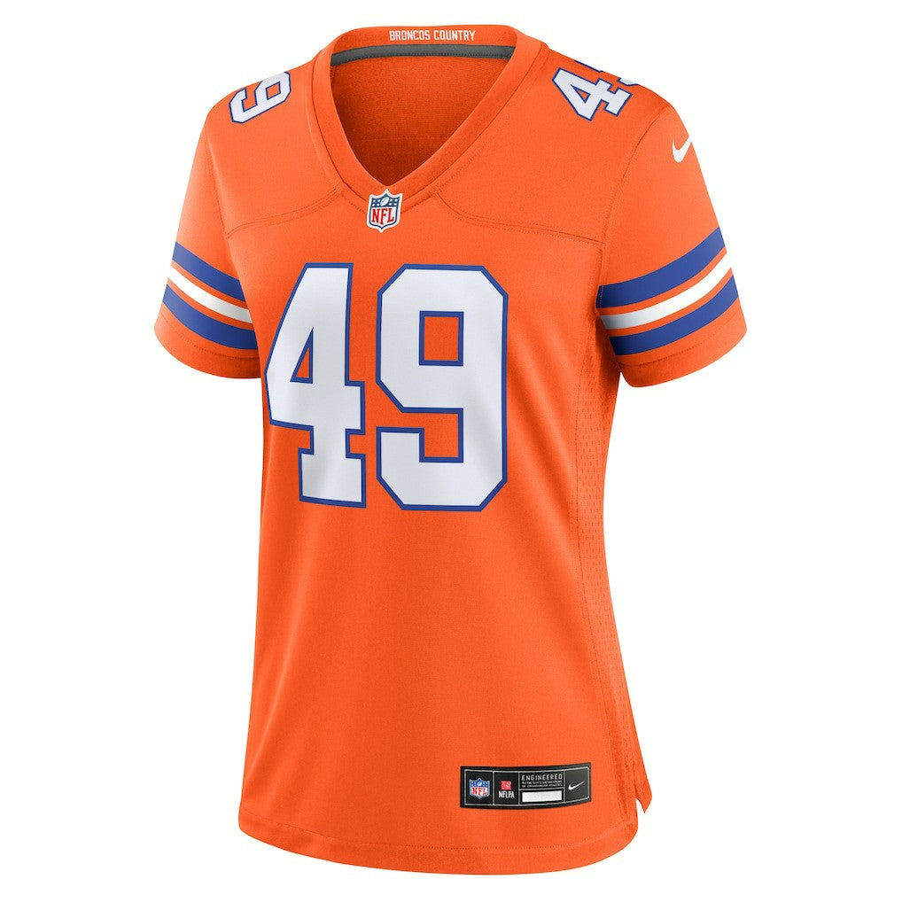 Alex Singleton Denver Broncos Women's Alternate Game Jersey - Orange