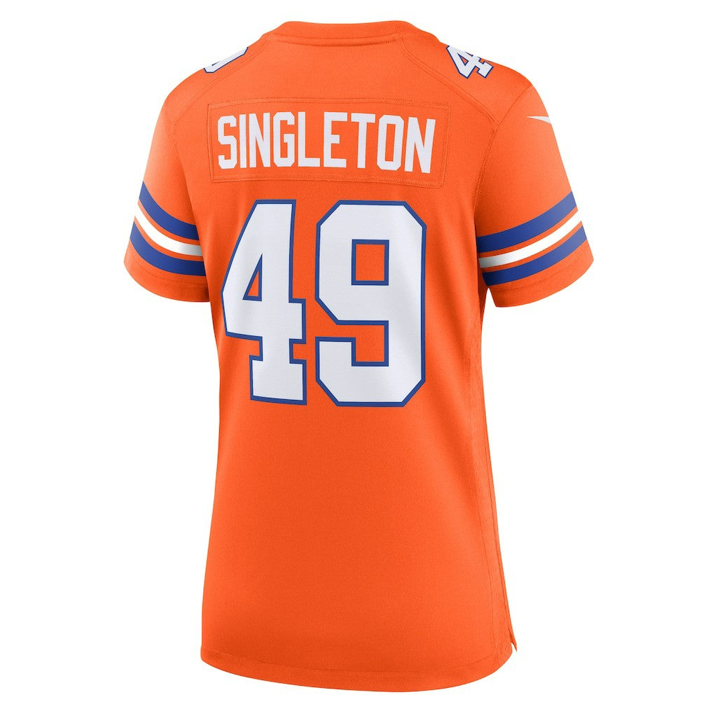 Alex Singleton Denver Broncos Women's Alternate Game Jersey - Orange