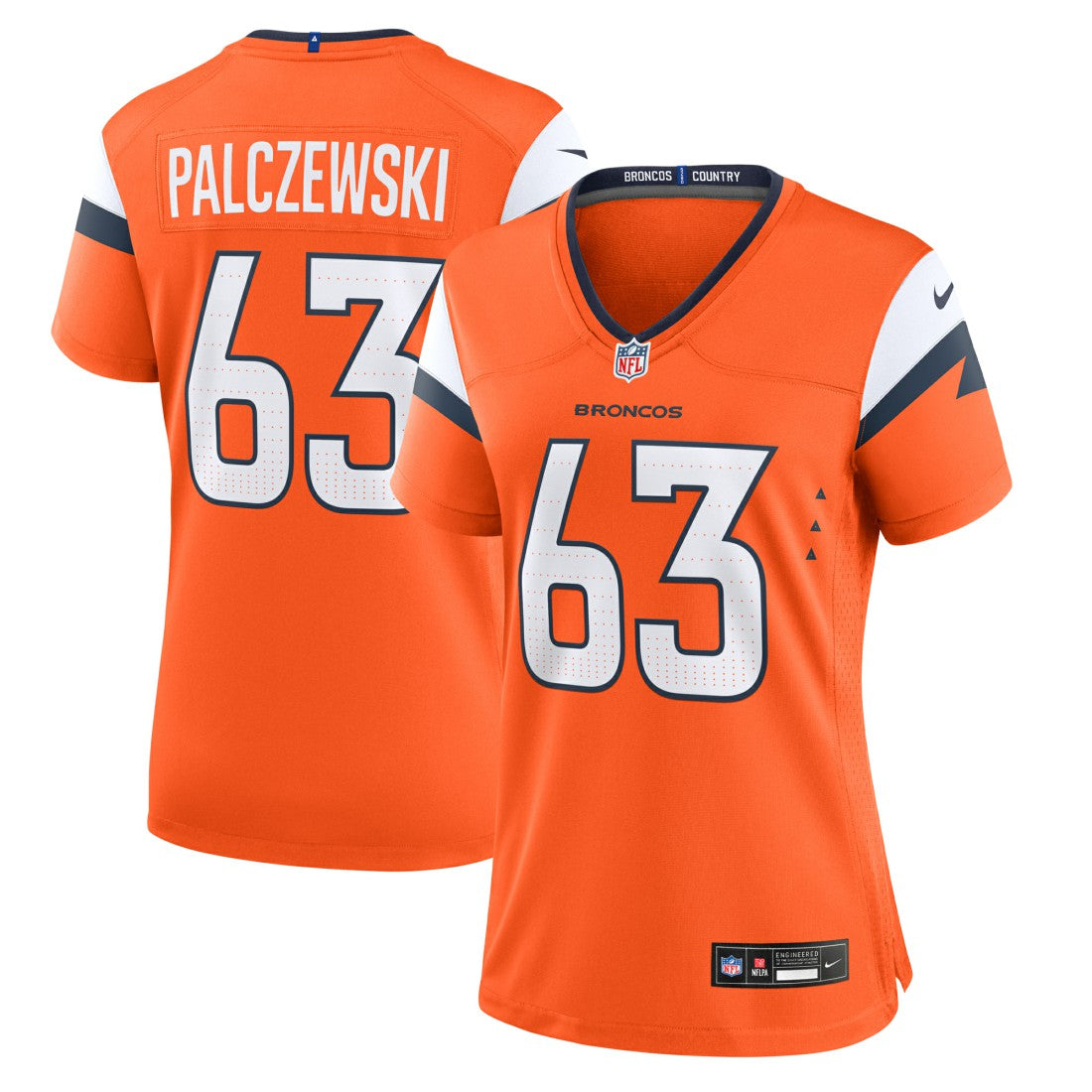 Alex Palczewski Denver Broncos Women's Team Game Jersey - Orange