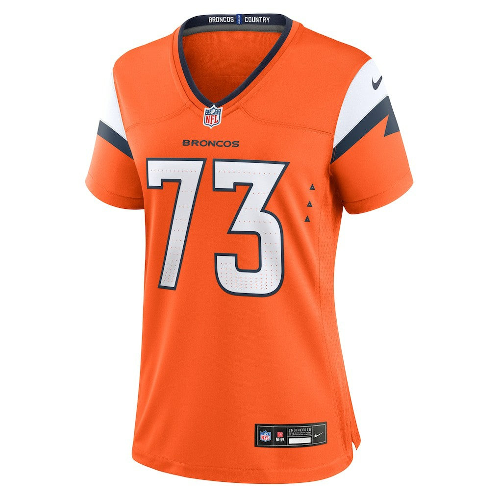 Frank Crum Denver Broncos Women's Team Game Jersey - Orange