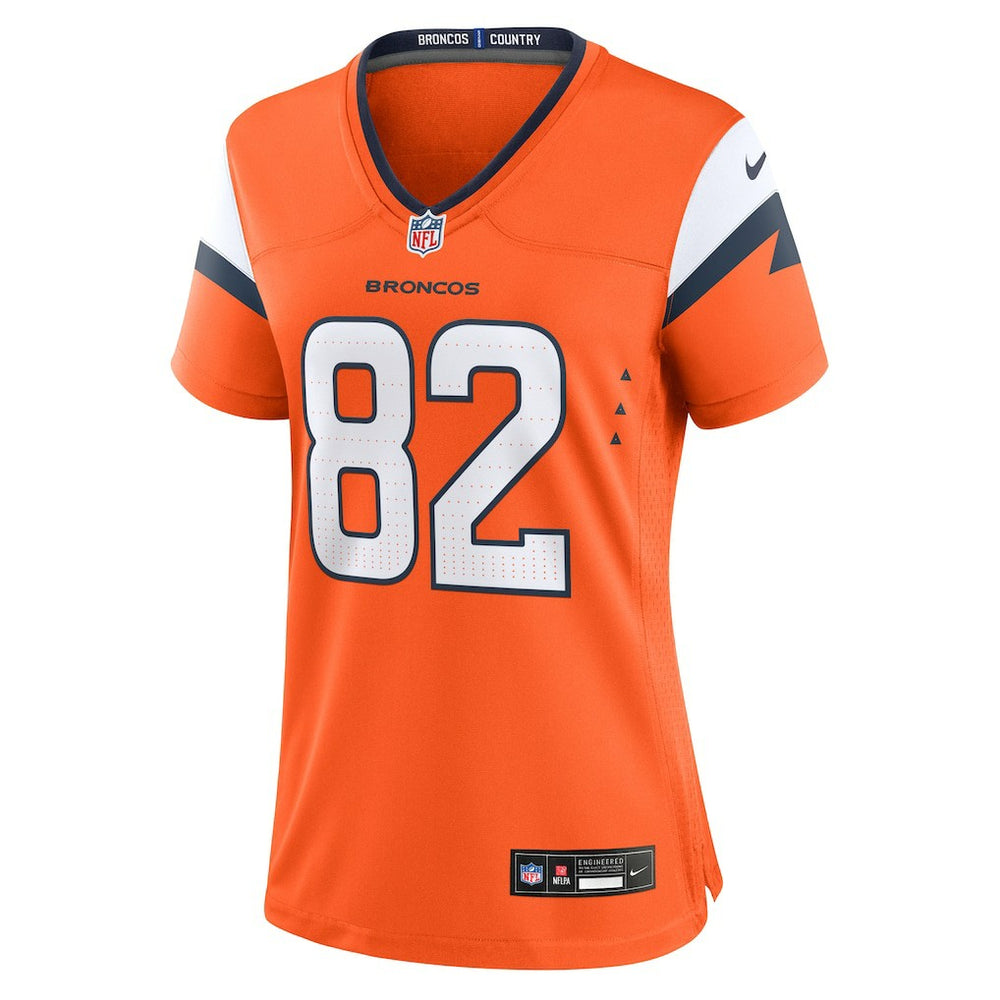 Adam Trautman Denver Broncos Women's Team Game Jersey - Orange