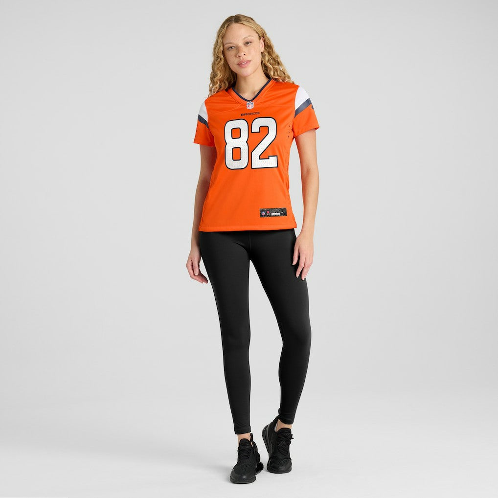 Adam Trautman Denver Broncos Women's Team Game Jersey - Orange
