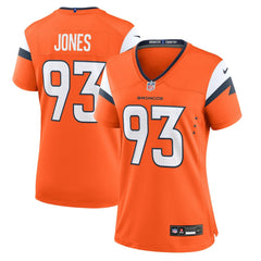 D.J. Jones Denver Broncos Women's Team Game Jersey - Orange