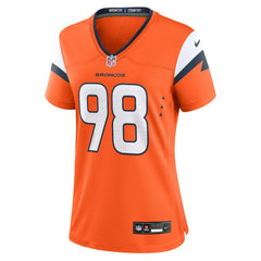 John Franklin-Myers Denver Broncos Women's Team Game Jersey - Orange