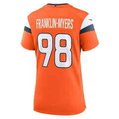 John Franklin-Myers Denver Broncos Women's Team Game Jersey - Orange